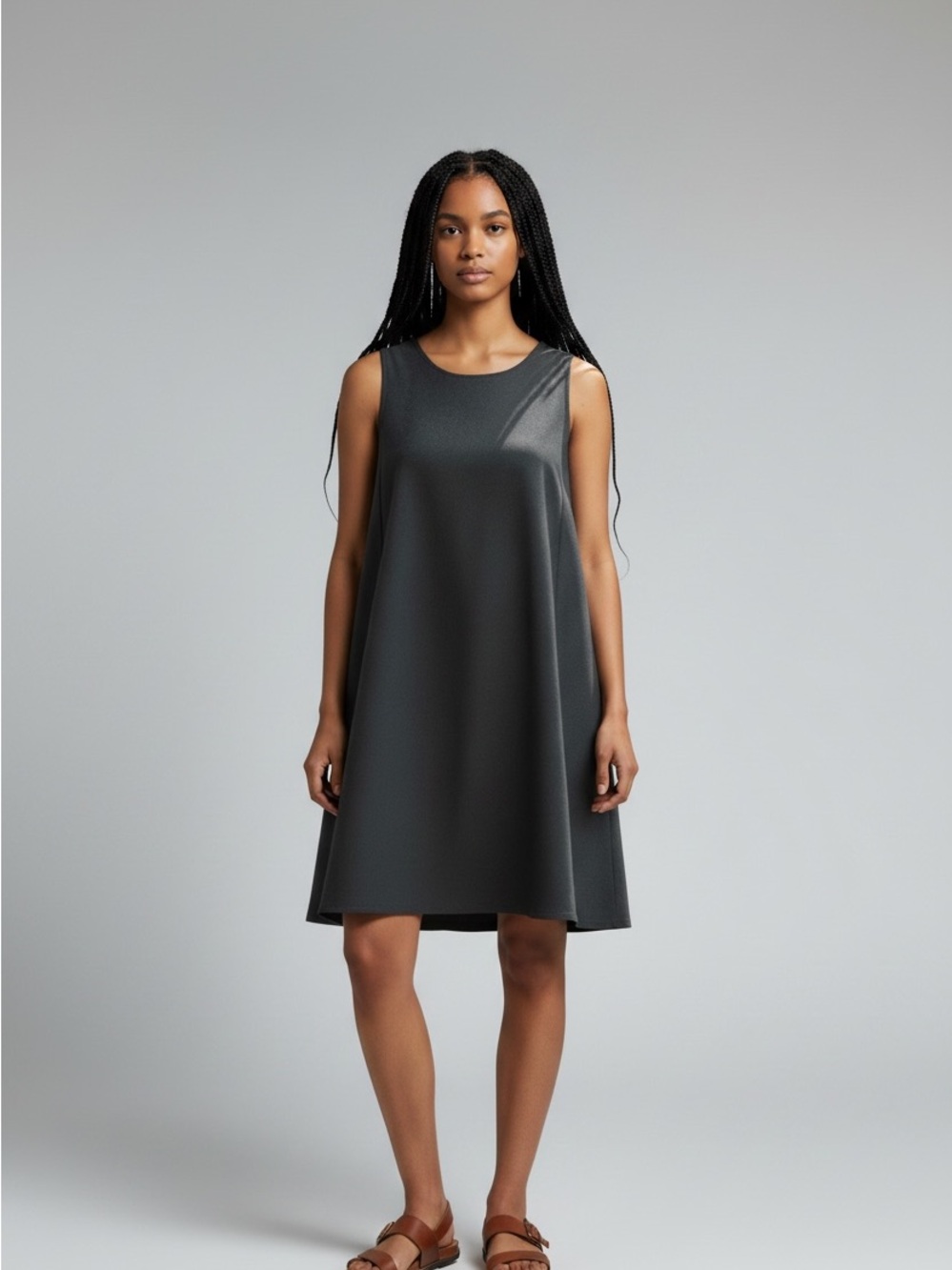 Calvin Klein Sleeveless Dress with Pockets XL Blue/Grey NWOT